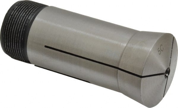 Interstate - 11/64 Inch 5C Round Collet - 3.28" Overall Length, 1.041-24 Internal Thread Size, Steel, 0.0005 Inch TIR - Exact Tooling