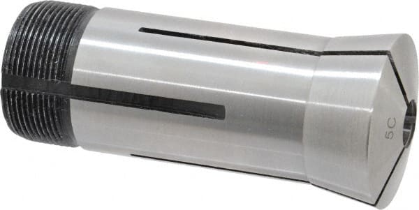 Interstate - 3/8 Inch 5C Round Collet - 3.28" Overall Length, 1.041-24 Internal Thread Size, Steel, 0.0005 Inch TIR - Exact Tooling