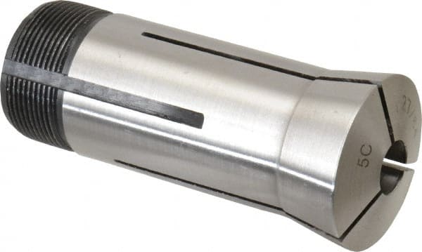 Interstate - 27/64 Inch 5C Round Collet - 3.28" Overall Length, 1.041-24 Internal Thread Size, Steel, 0.0005 Inch TIR - Exact Tooling