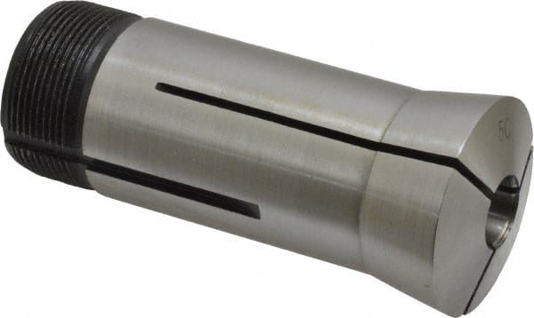 Interstate - 29/64 Inch 5C Round Collet - 3.28" Overall Length, 1.041-24 Internal Thread Size, Steel, 0.0005 Inch TIR - Exact Tooling