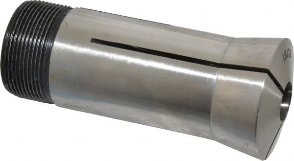 Interstate - 15/32 Inch 5C Round Collet - 3.28" Overall Length, 1.041-24 Internal Thread Size, Steel, 0.0005 Inch TIR - Exact Tooling