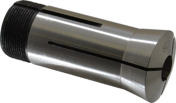 Interstate - 33/64 Inch 5C Round Collet - 3.28" Overall Length, 1.041-24 Internal Thread Size, Steel, 0.0005 Inch TIR - Exact Tooling