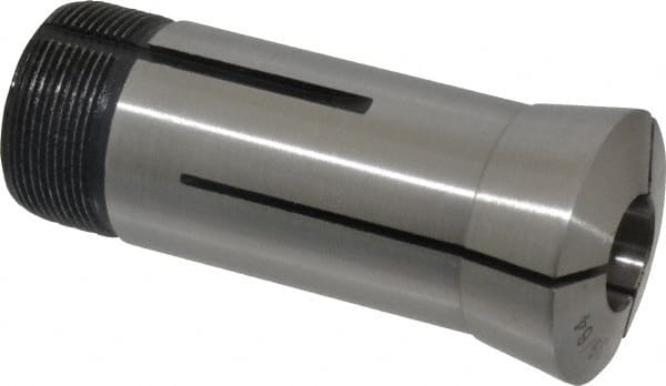 Interstate - 39/64 Inch 5C Round Collet - 3.28" Overall Length, 1.041-24 Internal Thread Size, Steel, 0.0005 Inch TIR - Exact Tooling
