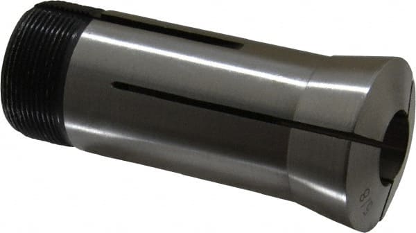 Interstate - 5/8 Inch 5C Round Collet - 3.28" Overall Length, 1.041-24 Internal Thread Size, Steel, 0.0005 Inch TIR - Exact Tooling