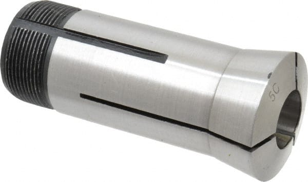 Interstate - 21/32 Inch 5C Round Collet - 3.28" Overall Length, 1.041-24 Internal Thread Size, Steel, 0.0005 Inch TIR - Exact Tooling