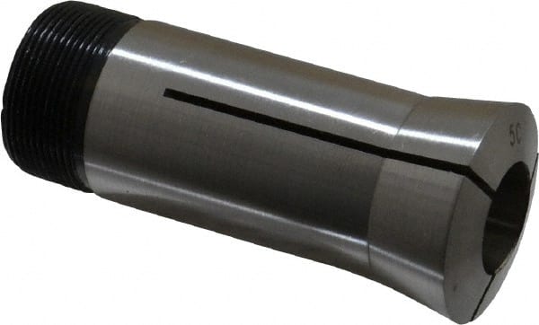 Interstate - 47/64 Inch 5C Round Collet - 3.28" Overall Length, 1.041-24 Internal Thread Size, Steel, 0.0005 Inch TIR - Exact Tooling