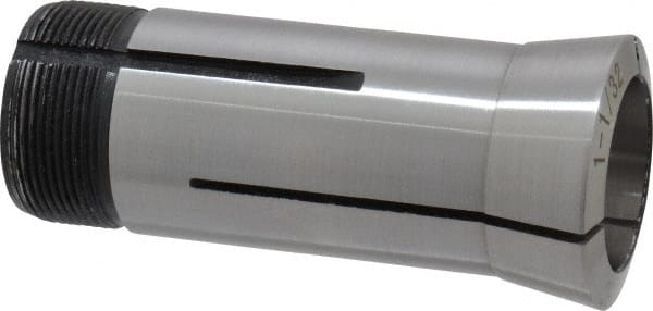 Interstate - 1-1/32 Inch 5C Round Collet - 3.28" Overall Length, 1.041-24 Internal Thread Size, Steel, 0.0005 Inch TIR - Exact Tooling