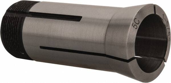 Interstate - 1-5/64 Inch 5C Round Collet - 3.28" Overall Length, 1.041-24 Internal Thread Size, Steel, 0.0005 Inch TIR - Exact Tooling