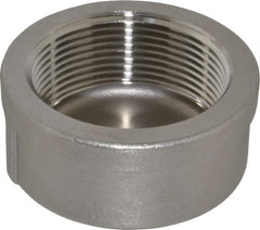 Merit Brass - 2-1/2" Grade 304 Stainless Steel Pipe End Cap - FNPT End Connections, 150 psi - Exact Tooling