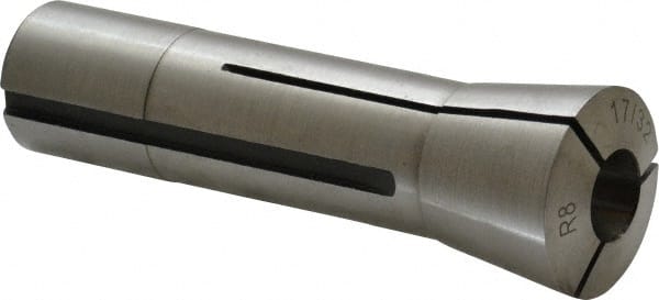 Interstate - 17/32 Inch Steel R8 Collet - 7/16-20 Drawbar Thread, 0.0007 Inch TIR - Exact Tooling