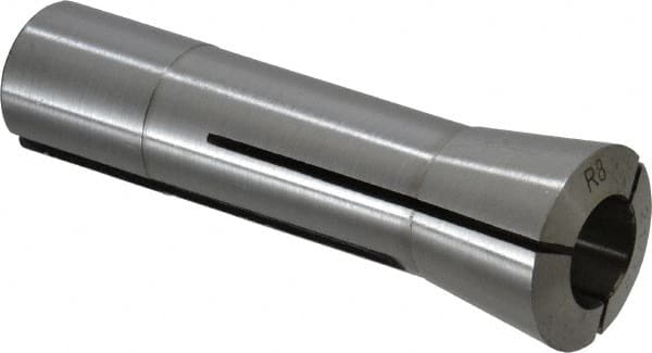 Interstate - 21/32 Inch Steel R8 Collet - 7/16-20 Drawbar Thread, 0.0007 Inch TIR - Exact Tooling