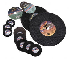 Made in USA - 16" 36 Grit Zirconia Alumina Cutoff Wheel - 5/32" Thick, 1" Arbor, 3,820 Max RPM, Use with Chop Saws - Exact Tooling