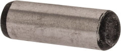 Value Collection - 1/8" Diam x 3/8" Pin Length Alloy Steel Oversized Dowel Pin - C 50-58 Hardness, 3,200 Lb Breaking Strength, 1 Beveled & 1 Rounded End - Exact Tooling