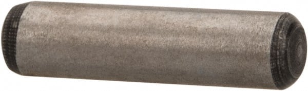 Value Collection - 1/8" Diam x 1/2" Pin Length Alloy Steel Oversized Dowel Pin - C 50-58 Hardness, 3,200 Lb Breaking Strength, 1 Beveled & 1 Rounded End - Exact Tooling