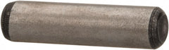 Value Collection - 1/8" Diam x 1/2" Pin Length Alloy Steel Oversized Dowel Pin - C 50-58 Hardness, 3,200 Lb Breaking Strength, 1 Beveled & 1 Rounded End - Exact Tooling