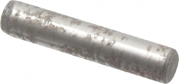 Value Collection - 1/8" Diam x 5/8" Pin Length Alloy Steel Oversized Dowel Pin - C 50-58 Hardness, 3,200 Lb Breaking Strength, 1 Beveled & 1 Rounded End - Exact Tooling