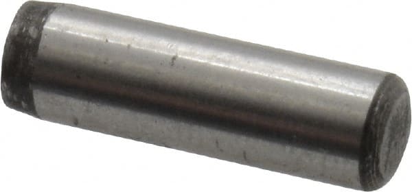 Value Collection - 3/16" Diam x 5/8" Pin Length Alloy Steel Oversized Dowel Pin - C 50-58 Hardness, 7,200 Lb Breaking Strength, 1 Beveled & 1 Rounded End - Exact Tooling