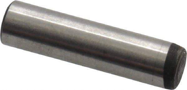 Value Collection - 3/16" Diam x 3/4" Pin Length Alloy Steel Oversized Dowel Pin - C 50-58 Hardness, 7,200 Lb Breaking Strength, 1 Beveled & 1 Rounded End - Exact Tooling