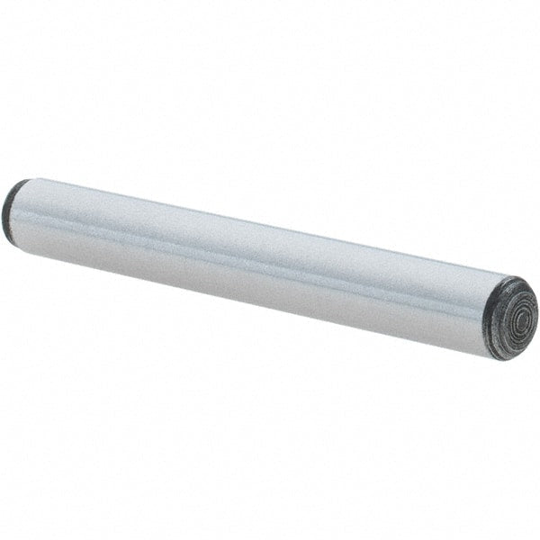Value Collection - 3/16" Diam x 1-1/2" Pin Length Alloy Steel Oversized Dowel Pin - C 50-58 Hardness, 7,200 Lb Breaking Strength, 1 Beveled & 1 Rounded End - Exact Tooling