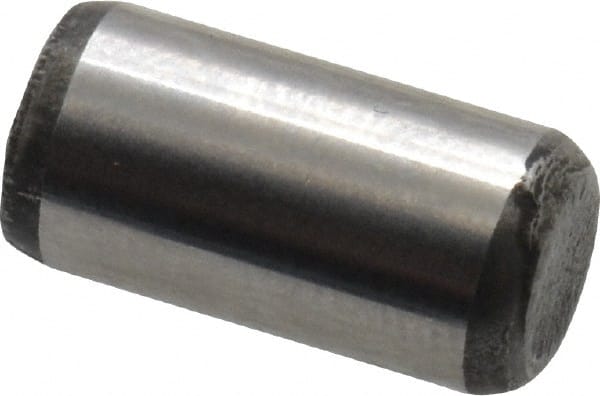 Value Collection - 1/4" Diam x 1/2" Pin Length Alloy Steel Oversized Dowel Pin - C 50-58 Hardness, 12,800 Lb Breaking Strength, 1 Beveled & 1 Rounded End - Exact Tooling