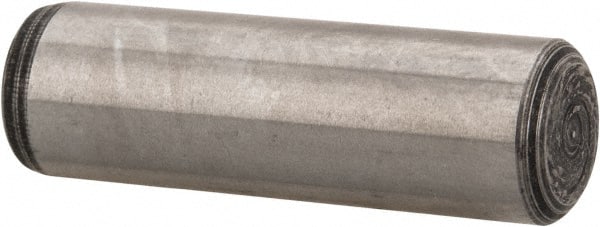 Value Collection - 5/16" Diam x 1" Pin Length Alloy Steel Oversized Dowel Pin - C 50-58 Hardness, 20,000 Lb Breaking Strength, 1 Beveled & 1 Rounded End - Exact Tooling