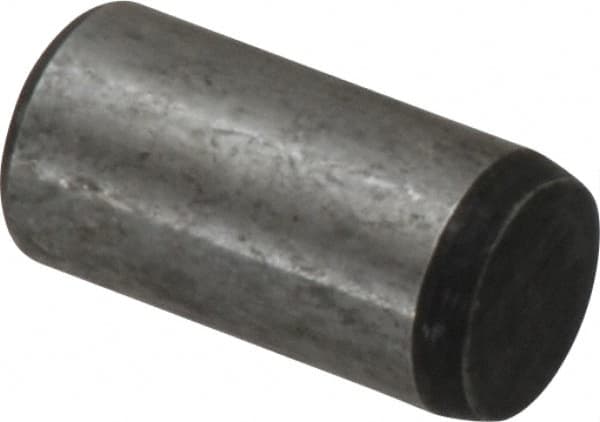 Value Collection - 3/8" Diam x 3/4" Pin Length Alloy Steel Oversized Dowel Pin - C 50-58 Hardness, 28,700 Lb Breaking Strength, 1 Beveled & 1 Rounded End - Exact Tooling