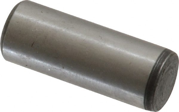 Value Collection - 3/8" Diam x 1" Pin Length Alloy Steel Oversized Dowel Pin - C 50-58 Hardness, 28,700 Lb Breaking Strength, 1 Beveled & 1 Rounded End - Exact Tooling