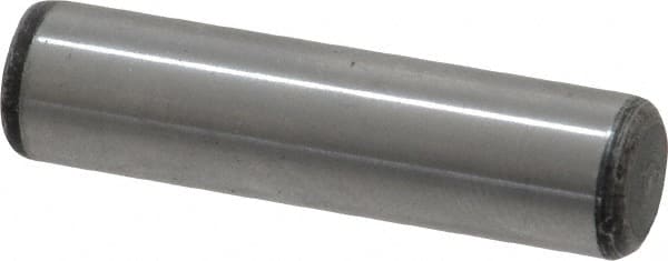 Value Collection - 3/8" Diam x 1-1/2" Pin Length Alloy Steel Oversized Dowel Pin - C 50-58 Hardness, 28,700 Lb Breaking Strength, 1 Beveled & 1 Rounded End - Exact Tooling
