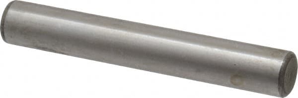 Value Collection - 3/8" Diam x 2-1/2" Pin Length Alloy Steel Oversized Dowel Pin - C 50-58 Hardness, 28,700 Lb Breaking Strength, 1 Beveled & 1 Rounded End - Exact Tooling