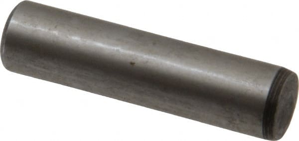 Value Collection - 1/2" Diam x 2" Pin Length Alloy Steel Oversized Dowel Pin - C 50-58 Hardness, 51,000 Lb Breaking Strength, 1 Beveled & 1 Rounded End - Exact Tooling