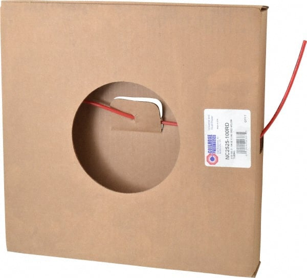 Coilhose Pneumatics - 0.106" ID x 5/32" OD, 100' Long, Nylon Tube - Red, 275 Max psi, -60 to 200°F - Exact Tooling