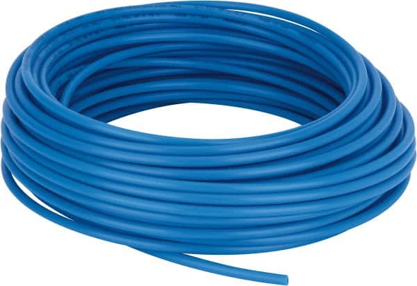 Coilhose Pneumatics - 0.17" ID x 1/4" OD, 100' Long, Polyethylene Tube - Blue, 173 Max psi, -60 to 200°F - Exact Tooling