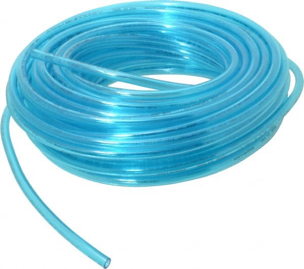 Coilhose Pneumatics - 1/4" ID x 3/8" OD, 100' Long, Polyurethane Tube - Trans Blue, 147 Max psi, -60 to 200°F - Exact Tooling