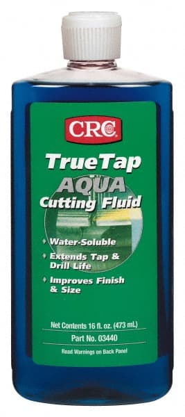 CRC - TrueTap Aqua, 16 oz Bottle Cutting Fluid - Water Soluble, For Drilling, Reaming, Sawing, Shearing, Tapping, Threading, Turning - Exact Tooling