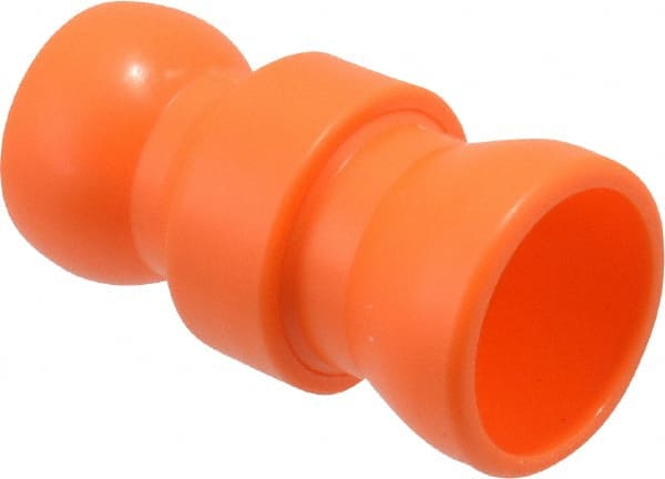 Loc-Line - 2 Piece, 1/2" ID Coolant Hose In-Line Valve - Female to Ball Connection, Acetal Copolymer Body, Unthreaded, Use with Loc-Line Modular Hose Systems - Exact Tooling