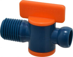 Loc-Line - 2 Piece, 1/4" ID Coolant Hose NPT Valve - Male to Female Connection, Acetal Copolymer Body, 1/4 NPT, Use with Loc-Line Modular Hose Systems - Exact Tooling