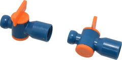 Loc-Line - 2 Piece, 1/4" ID Coolant Hose Valve Pack - Female to Male Connection, Acetal Copolymer Body, 1/4 NPT, Use with Loc-Line Modular Hose Systems - Exact Tooling