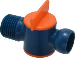 Loc-Line - 2 Piece, 1/2" ID Coolant Hose NPT Valve - Male to Female Connection, Acetal Copolymer Body, 1/2 NPT, Use with Loc-Line Modular Hose Systems - Exact Tooling