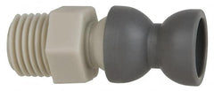 Cedarberg - 2 Piece, 1/4" Hose ID, Female to Male Coolant Hose Pipe Thread Connector - 1/4" NPT, For Snap-Loc Modular Hose Systems - Exact Tooling