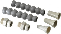 Cedarberg - 6 Piece, 13" Hose Length, 1/2, 1/4 & 3/8" Nozzle Diam, 1/2" Hose ID, Coolant Hose Kit - 3/8 & 1/2" NPT For Snap-Loc Modular Hose Systems - Exact Tooling
