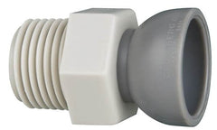 Cedarberg - 2 Piece, 1/2" Hose ID, Female to Male Coolant Hose Pipe Thread Connector - 1/2" NPT, For Snap-Loc Modular Hose Systems - Exact Tooling