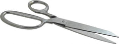 Heritage Cutlery - 3-1/2" LOC, 8-1/2" OAL Chrome Plated Standard Shears - Right Hand, Metal Straight Handle, For General Purpose Use - Exact Tooling