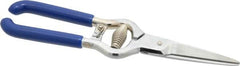 Heritage Cutlery - 2-1/4" LOC, 8" OAL Chrome Plated Standard Shears - Right Hand, Plastic Coated Straight Handle, For General Purpose Use - Exact Tooling