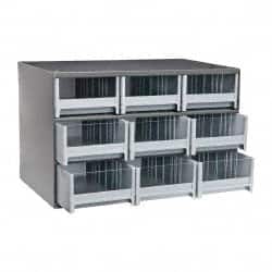 Akro-Mils - 9 Drawer, Small Parts Modular Steel Frame Storage Cabinet - 11" Deep x 17" Wide x 11" High - Exact Tooling