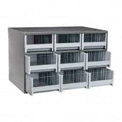 Akro-Mils - 9 Drawer, Small Parts Modular Steel Frame Storage Cabinet - 11" Deep x 17" Wide x 11" High - Exact Tooling
