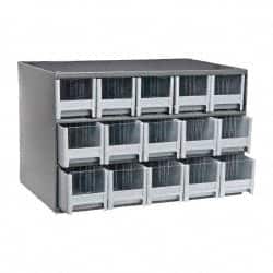 Akro-Mils - 15 Drawer, Small Parts Modular Steel Frame Storage Cabinet - 11" Deep x 17" Wide x 11" High - Exact Tooling