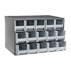 Akro-Mils - 15 Drawer, Small Parts Modular Steel Frame Storage Cabinet - 11" Deep x 17" Wide x 11" High - Exact Tooling
