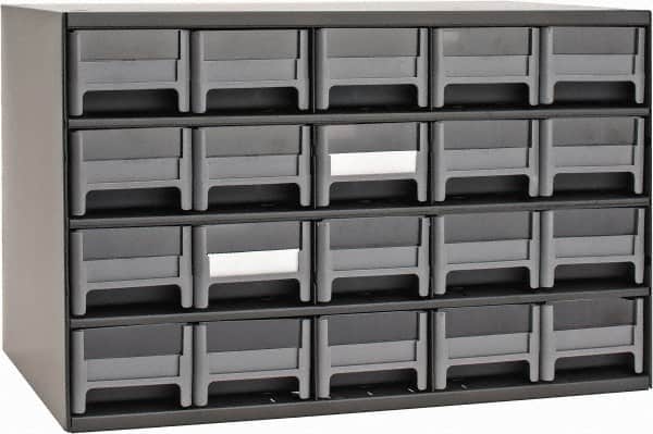 Akro-Mils - 20 Drawer, Small Parts Modular Steel Frame Storage Cabinet - 11" Deep x 17" Wide x 11" High - Exact Tooling