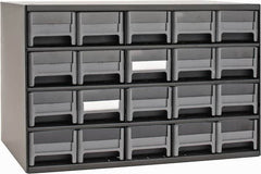 Akro-Mils - 20 Drawer, Small Parts Modular Steel Frame Storage Cabinet - 11" Deep x 17" Wide x 11" High - Exact Tooling
