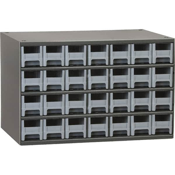 Akro-Mils - 28 Drawer, Small Parts Modular Steel Frame Storage Cabinet - 11" Deep x 17" Wide x 11" High - Exact Tooling